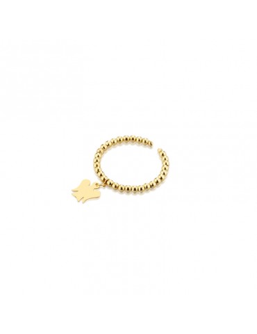 Anello con angelo charm in...